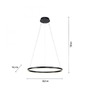 Kruhová - LD 15394-13 RITUS LED závěsné svítidlo antracit, kruhové, pr.60cm, stmívatelné, Switchmo, teplá bílá krokově stmívatelné 3000K - LEUCHTEN DIREKT / JUST LIGHT - foto 5
