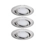 Kruhová - P 92464 LED vestavné svítidlo Smart Home Zigbee Base Coin základní sada výklopné kruhové 90mm 20° 3x4,9W 230V stmívatelné 3000K kov kartáčovaný - PAULMANN - foto 5
