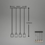 Podélná - BRI 4486045 Závěsné svítidlo, 120 cm, 4x E27, max. 10W, kouřová - BRILONER - foto 5