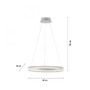 Kruhová - PN 2382-16 TITUS LED závěsné svítidlo 60x60 bílá, kruhové, stmívatelné, paměťová funkce, moderní SimplyDim 3000K - PAUL NEUHAUS - foto 5