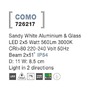 Nástěnná - NV 726217 Venkovní nástěnné svítidlo COMO bílý hliník a sklo LED 2x5W 3000K 220-240V 2x51st. IP54 světlo ve dvou směrech - NOVA LUCE - foto 5