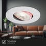 Kruhová - BRI 7602034 LED vestavné svítidlo 4,4 cm 3x 4,9 W 480lm chrom - BRILONER - foto 5