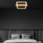 Hranatá - BRILO 3909014 Kada LED stropní svítidlo, dekor dřeva, teple bílé světlo, hranaté 34x26 cm, černá/dřevo - BRILO - foto 5