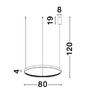 Kruhová - NV 9865180 Závěsné svítidlo PRESTON černý hliník a akryl LED 50W 230V 3000K IP20 stmívatelné - NOVA LUCE - foto 5