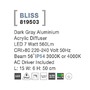 Sloupková - NV 819503 Venkovní sloupkové svítidlo BLISS tmavě šedý hliník akrylový difuzor LED 7W 3000K 220-240V 56st. IP54 vč. driveru - NOVA LUCE - foto 5