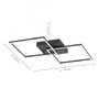 Hranatá - LD 14141-18 IVEN LED stropní svítidlo v černé barvě s nastavitelnou teplotou barvy 2700-5000K a dálkovým ovladačem - LEUCHTEN DIREKT / JUST LIGHT - foto 5