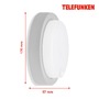 Nástěnná - TF 315304TF TELEFUNKEN LED venkovní nástěnné svítidlo s čidlem, pr. 17 cm, 12 W, stříbrná - BRILONER - foto 5