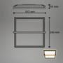 Hranatá - BRI 3845015 Remsa LED stropní svítidlo, dekor dřeva, přímé a nepřímé osvětlení, hranaté 31,5x29 cm, černá/dřevo - BRILONER - foto 5