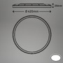 Kruhová - BRILO 7157415 Slim svítidlo LED panel, pr. 42 cm, 22 W, černá (starý kód: BRILO 7157-415) - BRILO - foto 5