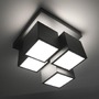 Dekorativní - LD 14114-18 TETRIS LED stropní svítidlo černé tvar kostky s přímým a nepřímým osvětlením do obývacího pokoje 3000K - JUST LIGHT - foto 5
