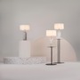 Stolní lampy dekorační - M MOD304TL-01CH Stolní lampa Muse 60W E27 bílá textilní stínidlo kov sklo - MAYTONI - foto 5