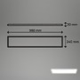 Hranatá - BRILO 7519416 Tava LED stropní svítidlo 98cm, ploché, přímé a nepřímé osvětlení, bílé - BRILO - foto 5