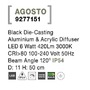 Sloupková - NV 9277151 Venkovní sloupkové svítidlo AGOSTO černý hliník a akrylový difuzor LED 6W 3000K 100-240V 120st. IP54 - NOVA LUCE - foto 5