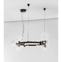 Kruhová - NV 9009249 Závěsné svítidlo ODILLIA matný černý kov a sklo G9 11x6W 230V IP20 bez žárovky - NOVA LUCE - foto 5