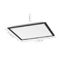 LED panely - LD 14755-18 FLAT LED panel svítidlo hranaté v černé s nastavitelou barvou světla a funkcí stmívání 2700-5000K - LEUCHTEN DIREKT / JUST LIGHT - foto 5