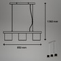 Podélná - BRI 4736-034 Závěsné svítidlo, 136 cm, 3x E14, antická stříbrná - BRILONER - foto 5