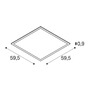 LED panely - LA 1003083 LED PANEL 600x600 Indoor, stropní vestavné LED svítidlo, bílé, 3000K, UGR<19 - BIG WHITE (SLV) - foto 5