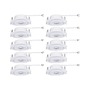 Kruhová - P 99995 LED vestavné svítidlo 3-krokové-stmívatelné 10ks-sada výklopné kruhové 82mm 70° 10x4,8W 230V 3000K bílá mat - PAULMANN - foto 5