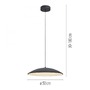 Polokoule - LD 14607-18 Kolekce Schöner Wohnen LED závěsné svítidlo LENTE, černá, stmívatelné, paměťová funkce, krokově stmívatelné, 3000K - JUST LIGHT - foto 5