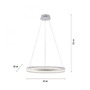 Kruhová - PN 2383-16 TITUS LED závěsné svítidlo 80x80, bílá, kruhové, stmívatelné, paměťová funkce, moderní SimplyDim 3000K - PAUL NEUHAUS - foto 5