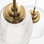 Vícečetná - NV 9731214 Závěsné svítidlo MOND saténový zlatý kov čiré sklo E14 3x5W 230V IP20 bez žárovky - NOVA LUCE - foto 5