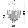 Dekorativní - NV 9181200 Závěsné svítidlo GRANE zlatý kov a křišťál E14 8x5W 230V IP20 bez žárovky - NOVA LUCE - foto 5