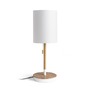 Stolní lampy dekorační - RED R13639X VÝPRODEJ VZORKU - KEITH stolní podstavec s USB bílá buk 230V E27 40W - RED - DESIGN RENDL - foto 5