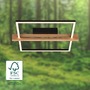 Hranatá - BRI 3842014 Moldura LED stropní svítidlo, stmívatelné, paměťová funkce, 14W, 1650 lm, černá/dřevo - BRILONER - foto 5