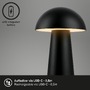 Stolní lampy dekorační - BRILO 7520015 Fungo Mini LED stolní lampička bezdrátová IP44, stmívatelné, dotykový vypínač, černá - BRILO - foto 5