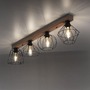 Podélná - LD 15213-78 KASKA LED stropní svítidlo 4 ramenné, dřevodekor, černá, kovové stínítko, rustikální - LEUCHTEN DIREKT / JUST LIGHT - foto 5