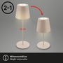 Stolní lampy dekorační - BRILO 7508011 Kiki stolní lampička bezdrátová, dotykový vypínač, nastavitelná výška, stmívatelné, nabíjecí, béžová - BRILO - foto 5