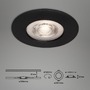 Kruhová - BRI 7047-035 3ks sada LED vestavné svítidlo, pr. 9 cm, stmívatelné, 5 W, černá - BRILONER - foto 5