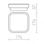 Přisazená - RED R12525 TARIS SQ 17 přisazená černá 230V LED 8W IP54 3000K - RED - DESIGN RENDL - foto 5
