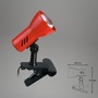 Stolní lampy s klipem - BRI 2794012P Svítidlo se svorkou 11,5 cm 1x E14 40W červená (starý kód: BRI 2794-012P) - BRILONER - foto 5