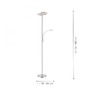 Stojací lampy - LD 11858-55 ROCCO LED stojací svítidlo, barva ocel, s aplikací, dálkový ovladač, stmívatelné MEDION RGB+2700-5000K - LEUCHTEN DIREKT / JUST LIGHT - foto 5