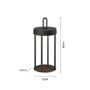 Na stůl - LD 19300-18 ANSELM LED stolní lampa na baterie černá 28cm dotykový stmívač IP44 zahradní svítidlo 2700K - JUST LIGHT - foto 5