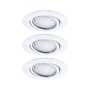 Kruhová - P 92463 LED vestavné svítidlo Smart Home Zigbee Base Coin základní sada výklopné kruhové 90mm 20° 3x4,9W 230V stmívatelné 3000K bílá - PAULMANN - foto 5