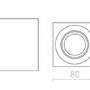 Downlight - RED R10325 MAYO čtvercová výklopná přisazená česaný hliník 230V/700mA LED 9 - RED - DESIGN RENDL - foto 5