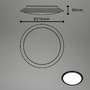 Kruhová - BRI 3766015 LED stropní svítidlo, 31 cm, 12W, 1250lm, černá - BRILONER - foto 5