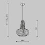 Kónická - M MOD193PL-01W Závěsné svítidlo Roots E27 40W béžová kov skandinávský design - MAYTONI - foto 5