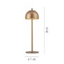 Stolní lampy dekorační - LD 19244-12 Kolekce Schöner Wohnen LED stolní lampa Bellies zlatá barva, 3000K - JUST LIGHT - foto 5