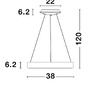 Kruhová - NV 9453430 Závěsné svítidlo RANDO THIN bílý hliník a akryl LED 30W 230V 3000K IP20 stmívatelné - NOVA LUCE - foto 5