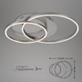Kruhová - BRILO 3228-018 LED stropní svítidlo, 51,5 cm, 4100 LM, 36 W, hliník-chrom - BRILO - foto 5
