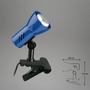 Stolní lampy s klipem - BRI 2794-010P Svítidlo se svorkou 11,5 cm 1x E14 40W modrá - BRILONER - foto 5