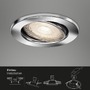 Kruhová - BRI 7147-038 3ks LED vestavné svítidlo, pr. 8,6 cm, 5 W, chrom - BRILONER - foto 5