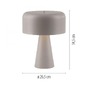 Stolní lampy dekorační - LD 11720-39 Kolekce Schöner Wohnen stolní lampa PENTO, písková barva, 1,5 m dlouhý kabel - JUST LIGHT - foto 5