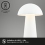 Stolní lampy dekorační - BRILO 7520016 Fungo Mini LED stolní lampička bezdrátová IP44, stmívatelné, dotykový vypínač, bílá - BRILO - foto 5