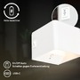 Nepřímé osvětlení - BRI 3879016 Borra nástěnné svítidlo - 1,5W, 100lm, bezdrátové, LED, s pohybovým čidlem, bílé - BRILONER - foto 5