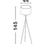 Stojací lampy - NV 9050160 Stojací lampa RETRO černé stínidlo černý kov E27 1x12W 230V IP20 bez žárovky - NOVA LUCE - foto 5