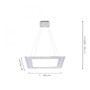 Hranatá - PN 2535-95 PURE-COSMO LED závěsné svítidlo v barvě kartáčovaného hliníku a nastavitelnou barvou světla s dálkovým ovladačem 2700-5000K - PAUL NEUHAUS - foto 5